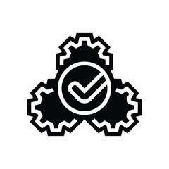 automatic function glyph icon vector illustration