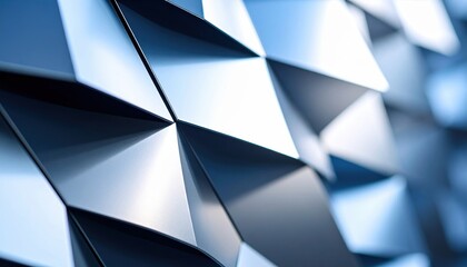 Obraz premium Close-up of a textured metallic surface with geometric patterns reflecting light, showcasing design