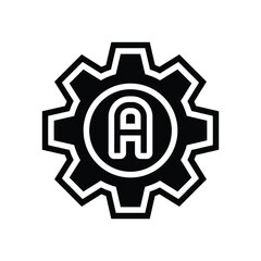 auto adjust feature glyph icon vector illustration