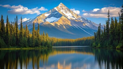 Majestic Mountain Lake Reflection