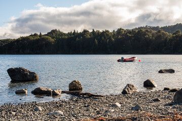 lake and mountains