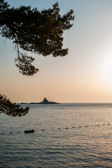 Sunset Over Tranquil Coastal Waters
