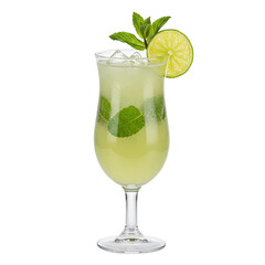 mojito cocktail isolated on white background
