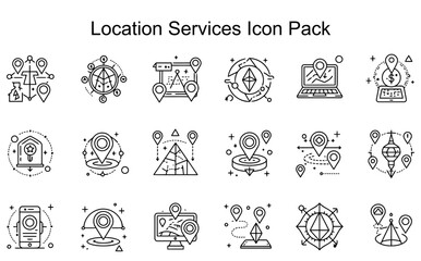 Fototapeta premium Location Services Icons