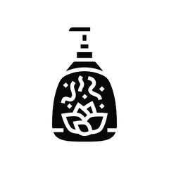 soap bottle floral scent icon glyph icon vector illustration