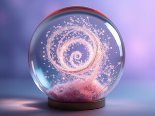 Enchanting Spiral Swirl Globe Gift - 3D Rendered