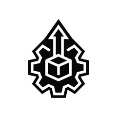 quick setup glyph icon vector illustration