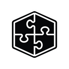 Obraz premium pre assembled glyph icon vector illustration