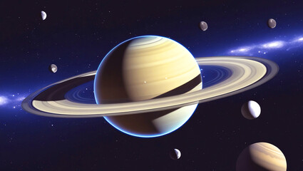 Saturn and its Rings A Cosmic View