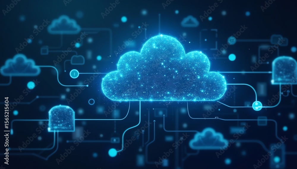 Aufkleber cloud computing technology digital network