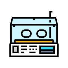 newborn an incubator color icon vector illustration
