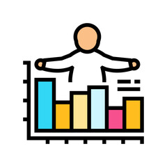 birth rate statistics color icon vector illustration