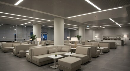 Modern interior design seating area