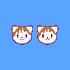 Husky cat icons and pattern design