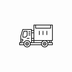 delivery truck cargo icon sign vector