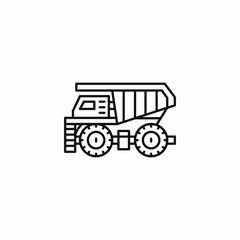 dump truck heavy icon sign vector