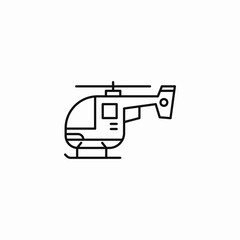 flying helicopter aircraft icon sign vector