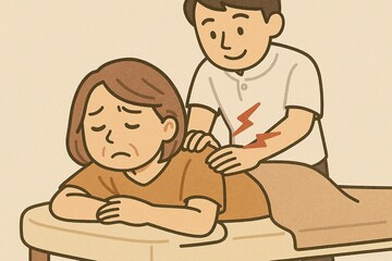 整体に行く女性