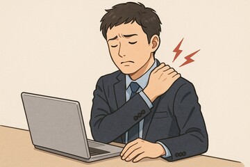 肩こりの男性