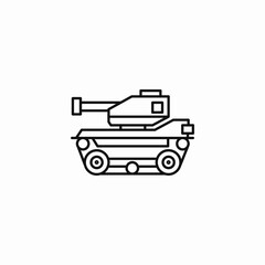military tank vehicle icon sign vector
