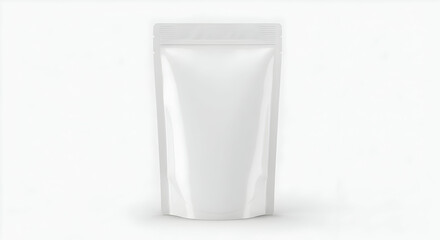 Blank White Stand Up Pouch Packaging Mockup for Your Brand Design Template
