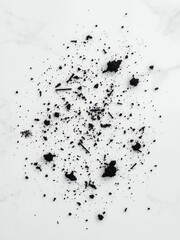 Aesthetic Black and White Coffee Spill Art