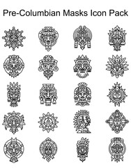 Pre-Columbian Masks Icon Pack