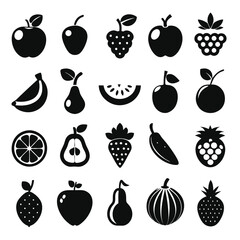A set of fruits icon vector illustration