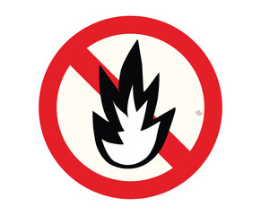no fire sign symbol icon design.eps