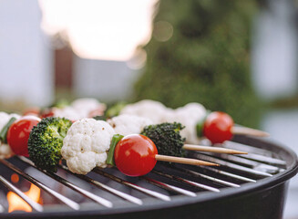 légumes frais au barbecue