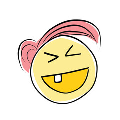 Icon emoji rock star happy expression  .eps