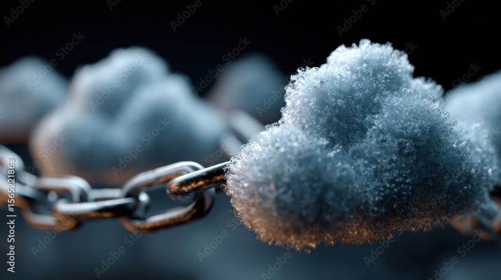 Aufkleber an abstract representation of firewall barriers and secure clouds illustrating the vital role of enc