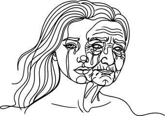 Double Face: The Journey of Age in Abstract Lines