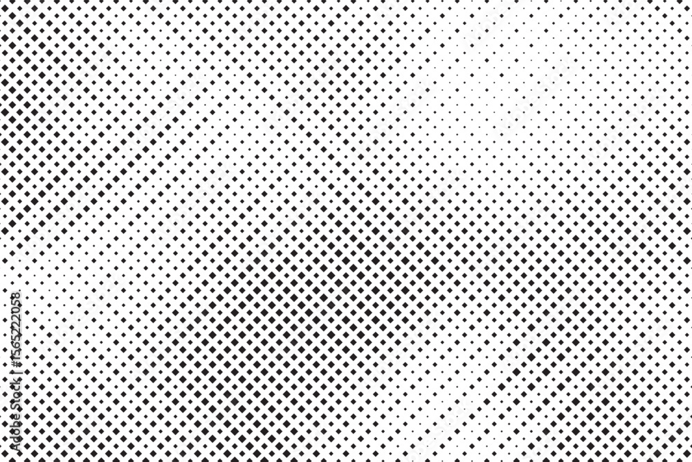 Aufkleber Abstract background with square dots. Halftone geometric background. Halftone retro 80s pattern. Minimal style retro dynamic