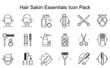 Hair Salon Essentials Icon Pack