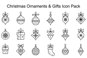 Christmas Ornaments & Gifts Icon Pack