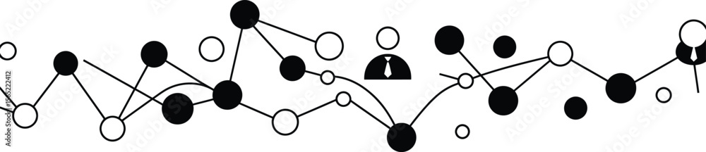 Aufkleber minimalist business networking vector design