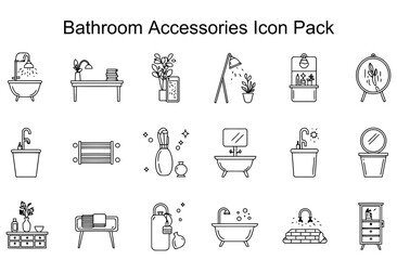 Bathroom Accessories Icon Pack