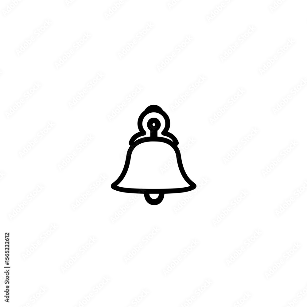 Aufkleber vector icon of bell symbolizing notification alert reminder and message alert in modern flat style