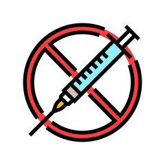 no access healthcare color icon vector illustration