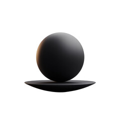 Sphere balance minimal abstract dark background concept, minimalism design