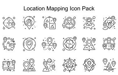 Obraz premium Location Mapping Icon Pack