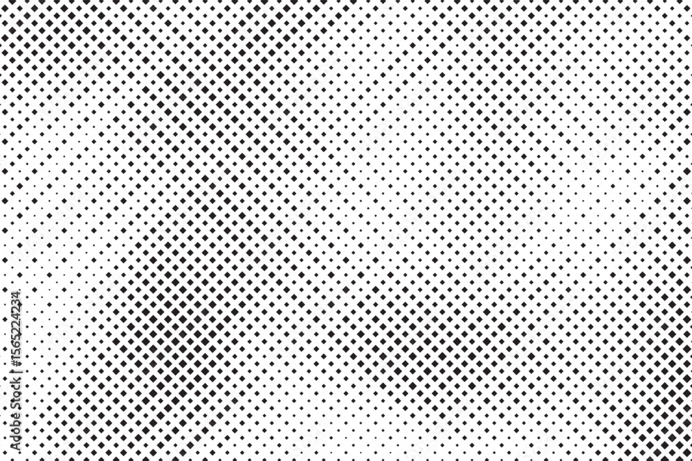 Poster Abstract background with square dots. Halftone geometric background. Halftone retro 80s pattern. Minimal style retro dynamic