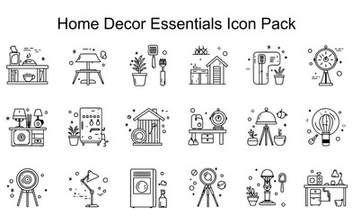 Fototapeta premium Home Decor Essentials Icon Pack