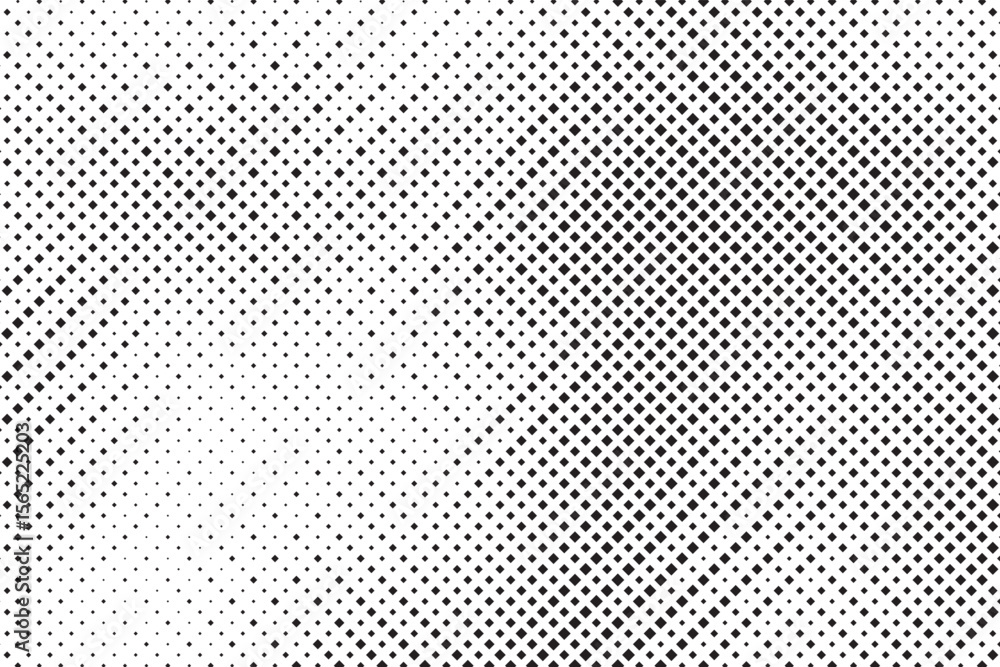 Aufkleber Abstract background with square dots. Halftone geometric background. Halftone retro 80s pattern. Minimal style retro dynamic