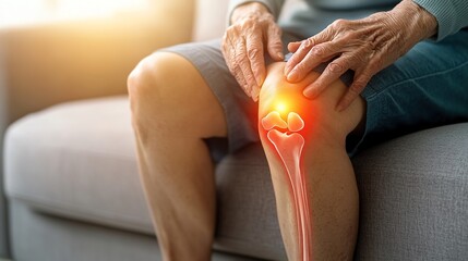 Elderly Person's Knee Pain Health Moment