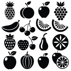 A set of fruits icon vector illustration