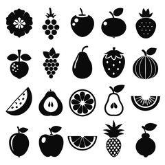 A set of fruits icon vector illustration