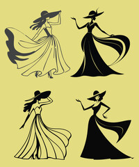 Create a high-contrast black silhouette