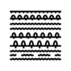 runoff from crops line icon vector illustration
